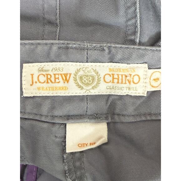 J. Crew Classic City Fit Twill Chino Flat Front 4 Pockets Casual Shorts 4 Grey - Picture 7 of 15